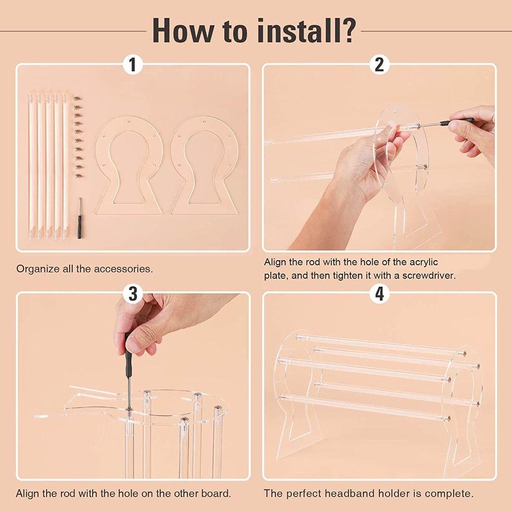 Beaupretty Haarschmuck Organizer - 2 Holz Ständer Für Haargummis & Spangen