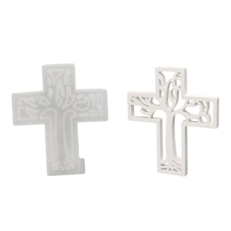 Creative Silicone Crossed Mold Easy Demolding Mold For Handmade Gift Religious Decors And Craft Project Making Essential