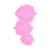 Leaf Mold Food Grade Silicone Nontoxic Cake Ice Cream Mould for Cake Making Baking(Pink )