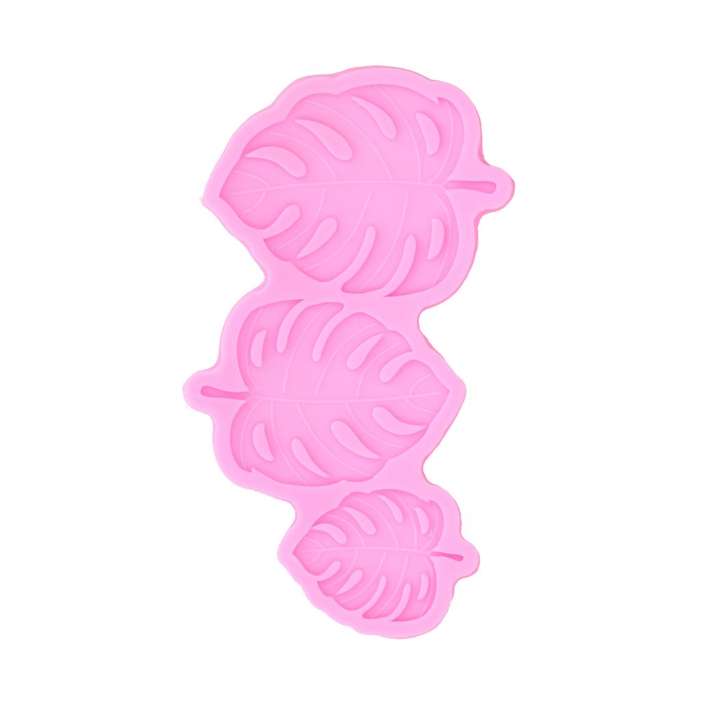 Leaf Mold Food Grade Silicone Nontoxic Cake Ice Cream Mould for Cake Making Baking(Pink )