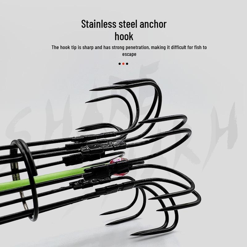 Anti-Snag Fish Hook with Bait Cage for Octopus and Anchored Fishing