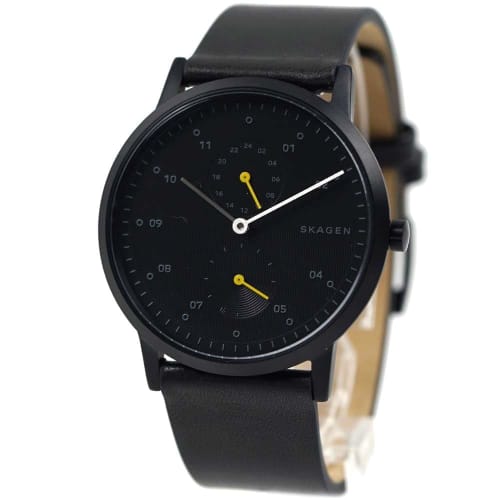 Skagen Men's Christopher Watch with Small Seconds and 24-Hour Display, Black, KRISTOFFER SKW6499