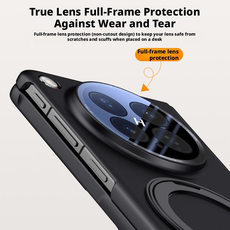 For Oppo Find N6 Case Skin Friendly Matte Magnetic 360° Rotating Bracket Folding Hinge with Film Lens Protection Hard Cover