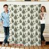 Snow Pine Tree Flannel Blanket Soft Cozy Throws Napping Travel Use