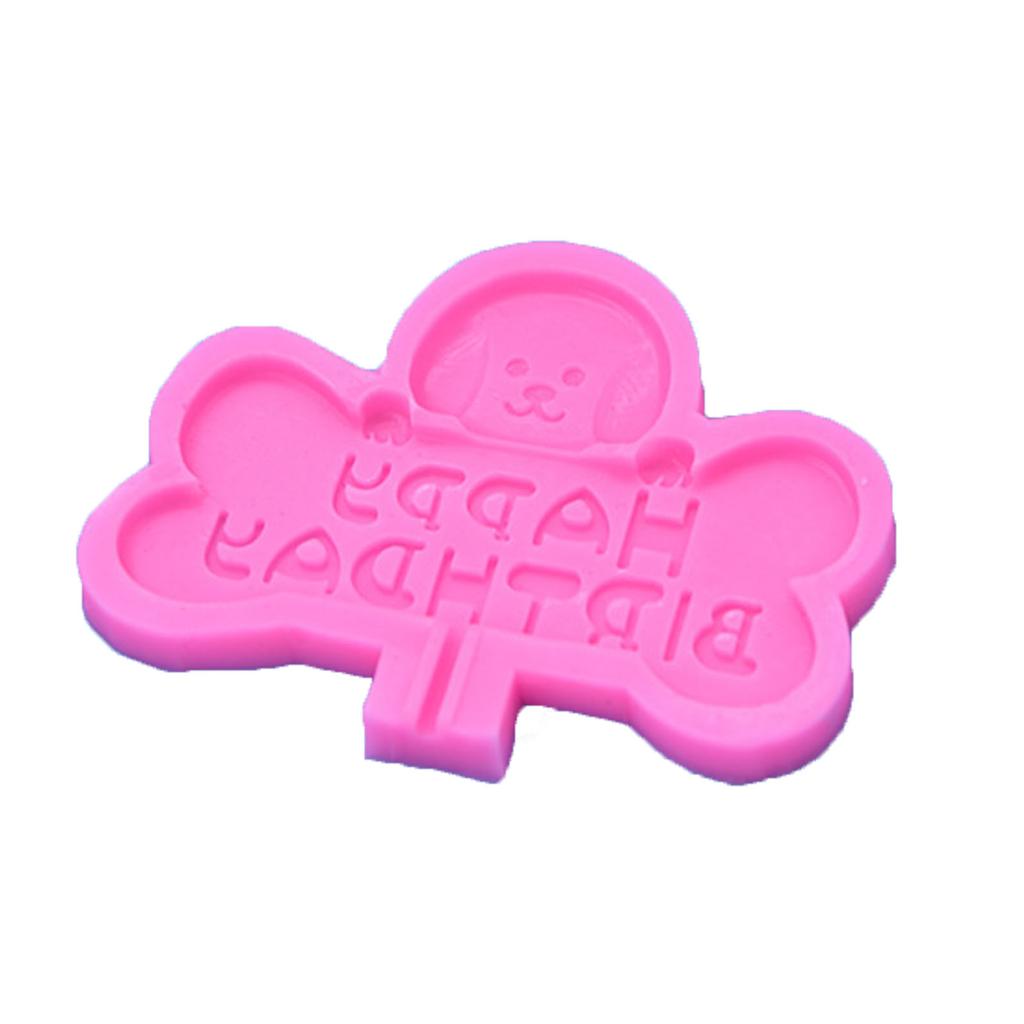 Silicone Chocolate Moulds Happy Birthday Shape Chocolate Candy Molds Baking Tools Non-stick Silicone Material for Baking