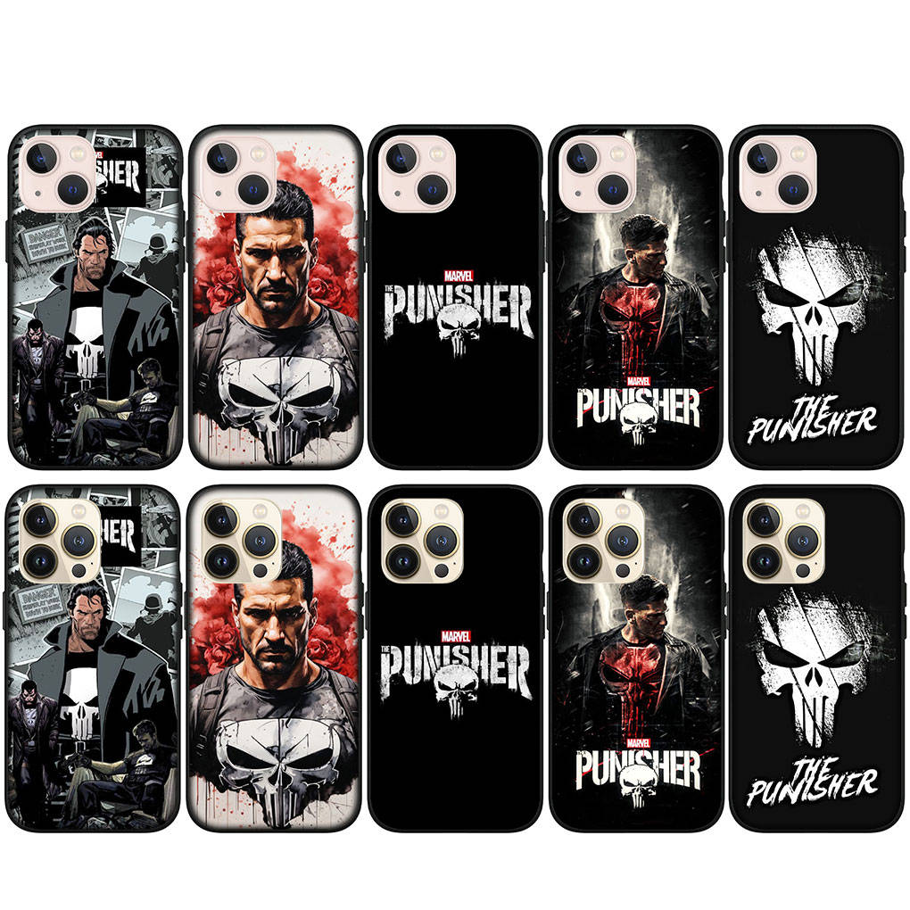 Carcasă de telefon Marvel Punishers pentru iPhone 16 15 X XR Samsung Galaxy S24 S23 Plus Xiaomi Redmi Note 13 12 11 Pro Max 9 10 14 S22 13COPPO pentru Huawei