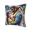 Custom Anime Beauty And The Beast Disney Nordic Throw Pillow Covers Decoration Cartoon Kawaii Romantic Fantasy Film Car Cushion