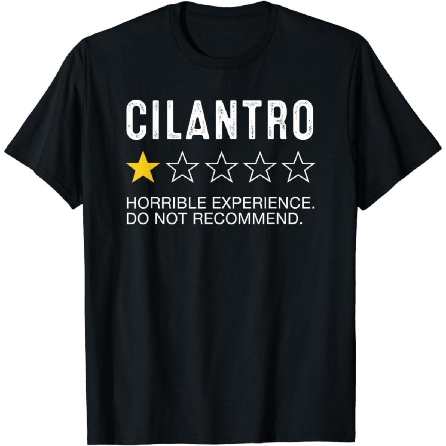 Cilantro Hater I Hate Cilantro T-Shirt 100% Cotton Crew Neck T-Shirt for Men Women S
