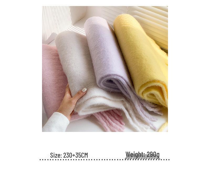Winter Plush Heavyweight Fluffy Scarf - Large, Soft, and Warm for Students and Couples