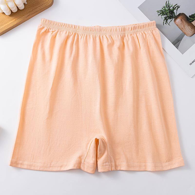 

Хлопковые трусы-слипы с высокой посадкой для женщин больших размеров - для среднего и пожилого возраста, свободного кроя, длиной до середины бедра, тонкие шорты Size 130 [175-200 lbs] телесный/чистый