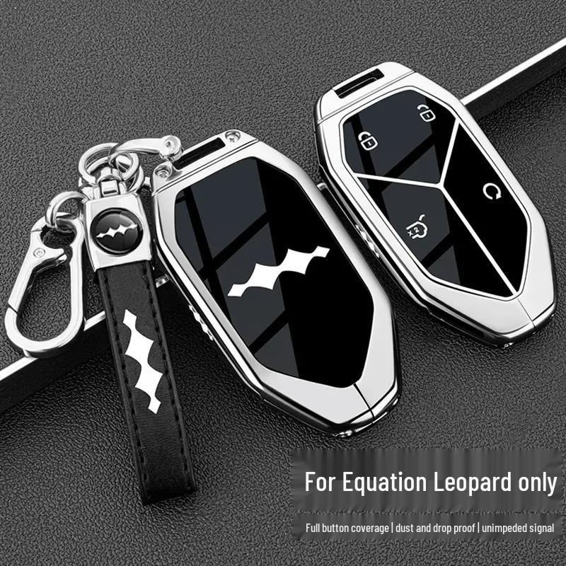 Equation Leopard Key Case for Model 8 and 5 - High-End Male Car Buckle Shell