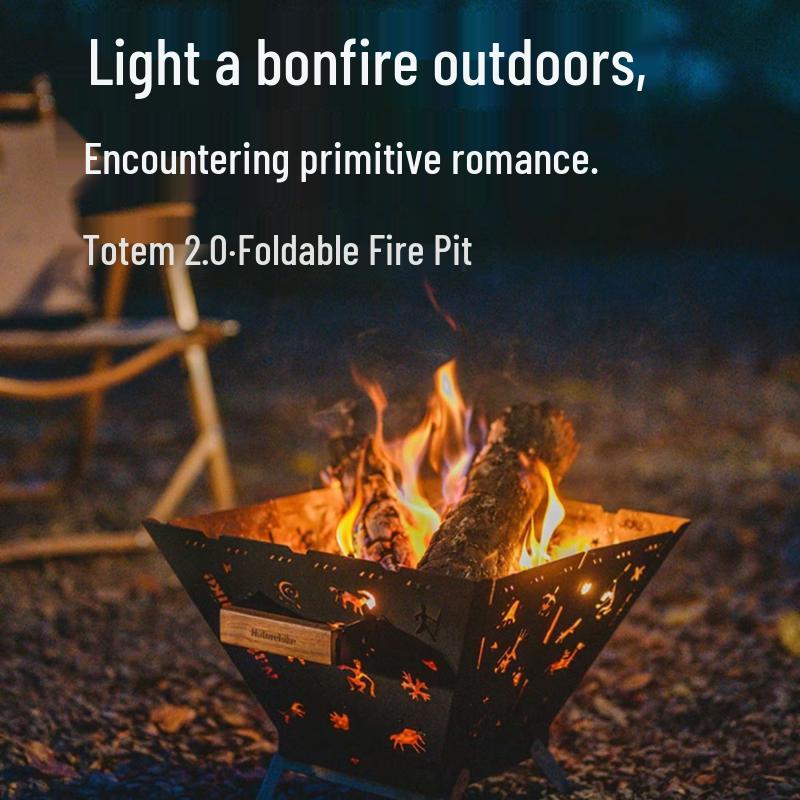 Naturehike Portable Stainless Steel Campfire Pit & BBQ Grill