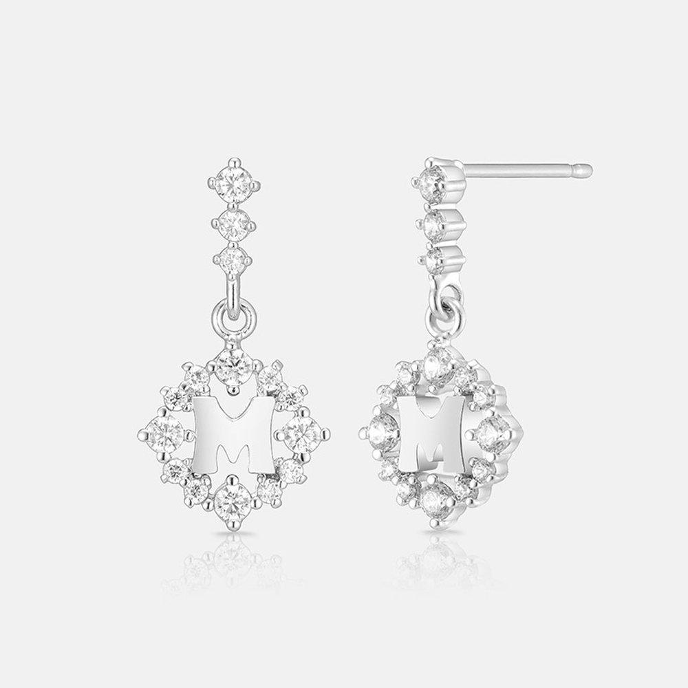 M Basic Sterling Silver White Earrings A231Se9025Wpa .