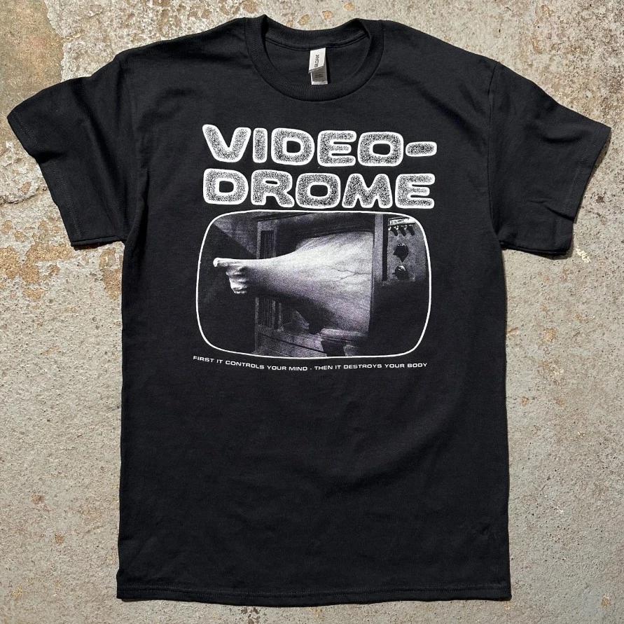 Videodrome Horror Movie Graphic T-Shirt Black Cult Film Tee - T352 4XL