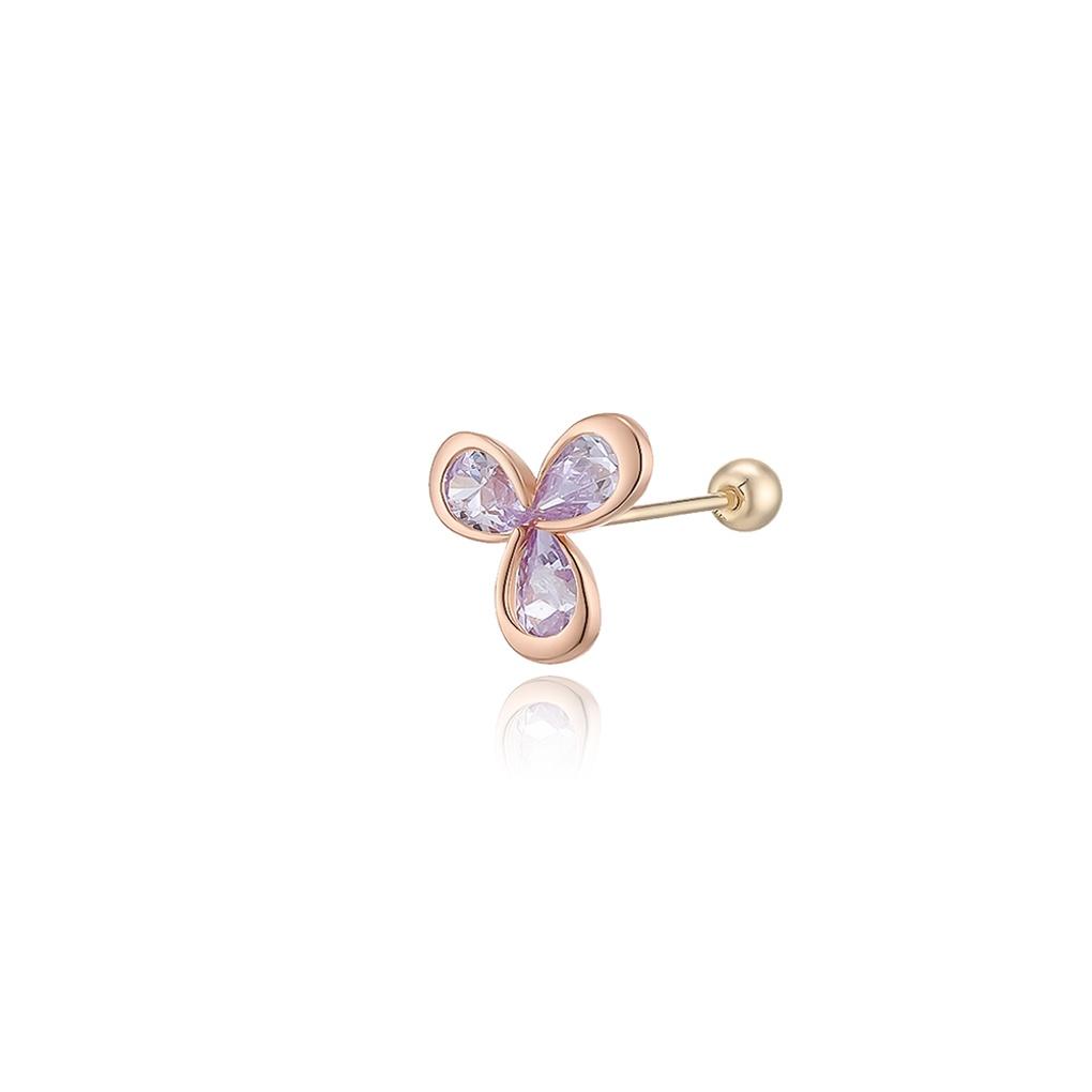 

LLOYD Lucky Flower Lavender Clover 14k Piercing LPFM4070G 14k