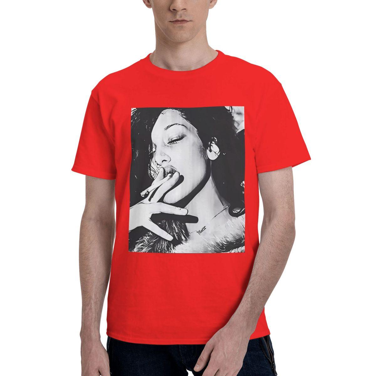Bella Hadid Smoking Girl Weded Nero Bianco Modello 100 Cotton Casual Breathable Confortable Vintage High End Mens Clothing S