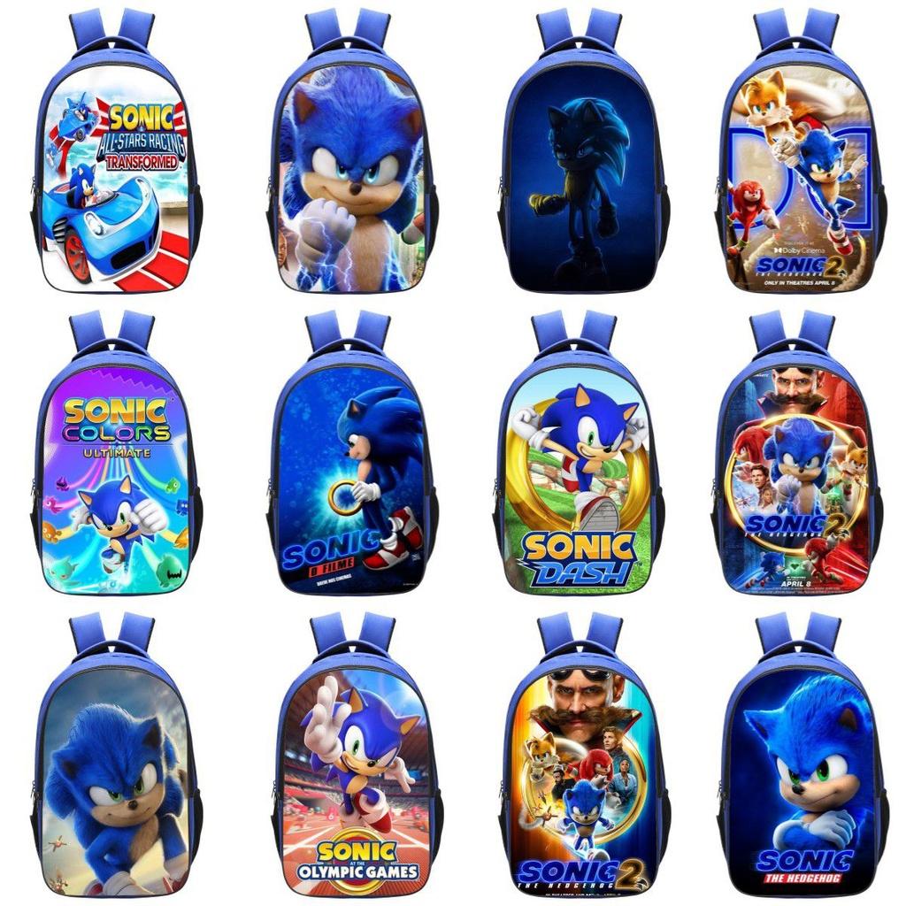 Sonic The Hedgehog 2 Children's Backpack For School Travel Colorful Artwork Unisex Design