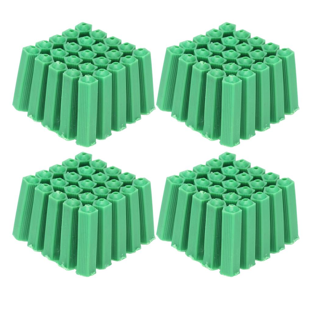 100Pcs M6 Expansion Pipe Plastic Wall Plug Fixing Expansion Tube Accessory Green
