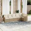 VidaXL Garden Lounge Set with Cushions 6 Pcs, Patio Sofas, Patio Furniture Set, Outdoor Furniture, Beige 3225988