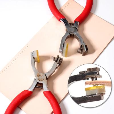 Handmade Leather Watch Strap Hole Punching Pliers, Silent Diamond / Oblique Chopper Cow Leather Punching Tool