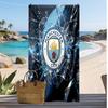 Asciugamano da Spiaggia Stampato Manchester City Asciugamano Morbido ad Asciugatura Rapida Coperta da Spiaggia Rettangolare Grande Portatile per Viaggio Piscina