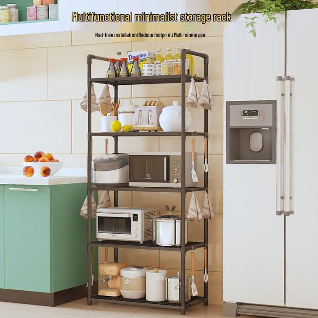 Multi-Layer Kitchen Storage Rack for Microwave and Pots