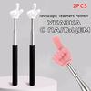 2Pcs Telescopic Teachers Pointer Retractable Classroom Pointer Sticks Finger Reading Guide Teaching Tools Whiteboard Pointer