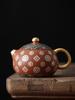 Traditional Handmade Purple Clay TeaPot Beauty Kettle Authentic Zisha Tea Set Kungfu Tea Set Gilded Vermilion Clay Teapot Teacup