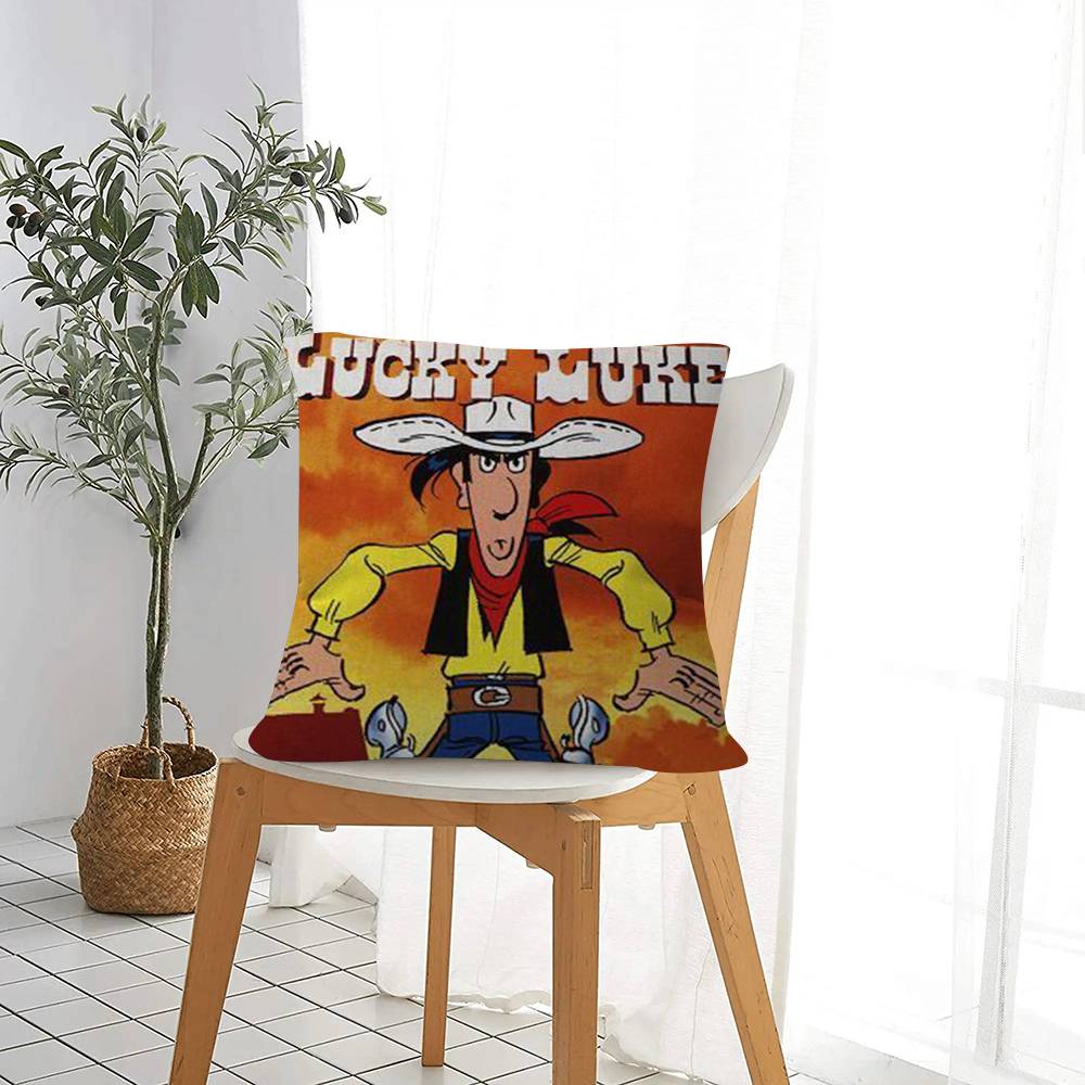 Anime LUCKY LUKE CARTOON   Pillow Anime Pillow Sofa Bed Head Pillow Cover Cushion Cover Fashion