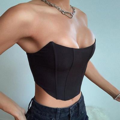 Satin-Schlauchoberteil, modisches, weich sitzendes Satin-Schlauchoberteil für Damen, schulterfreies Röhrenoberteil, Röhrenoberteil für ein Date