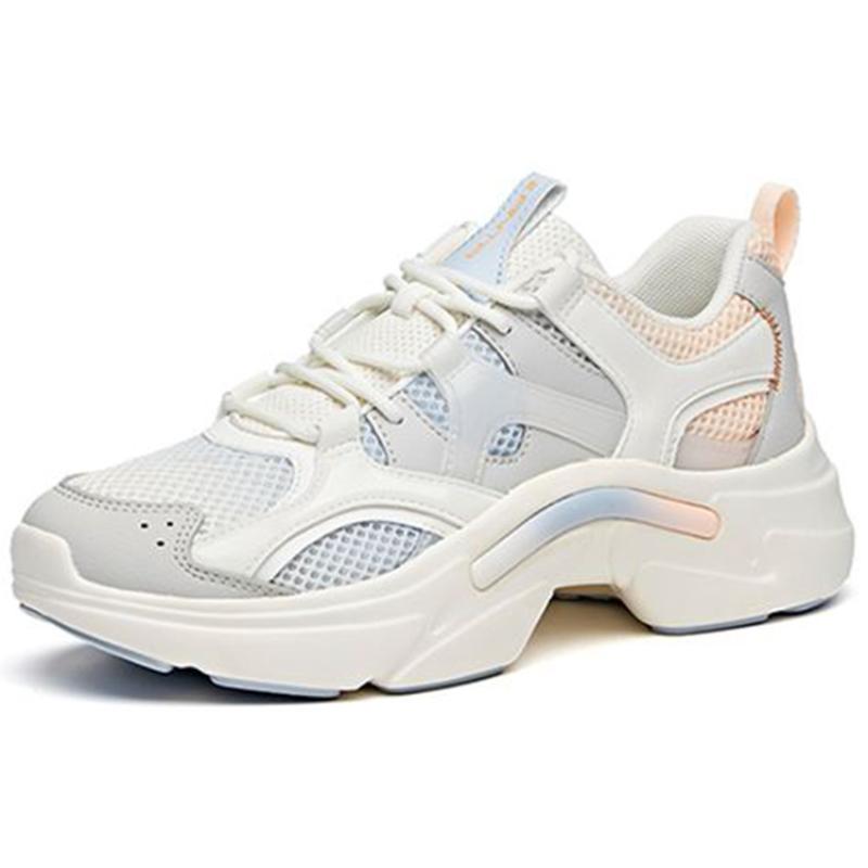 Anta Cushioning Anti-Slip And Wear-Resistant Low-Top Running Shoes Women's White Blue Pink Sneakers 122028882-2