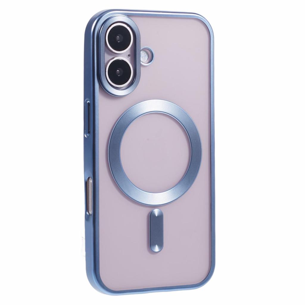 For iPhone 16 Case Matte Electroplating Phone Cover Compatible with MagSafe