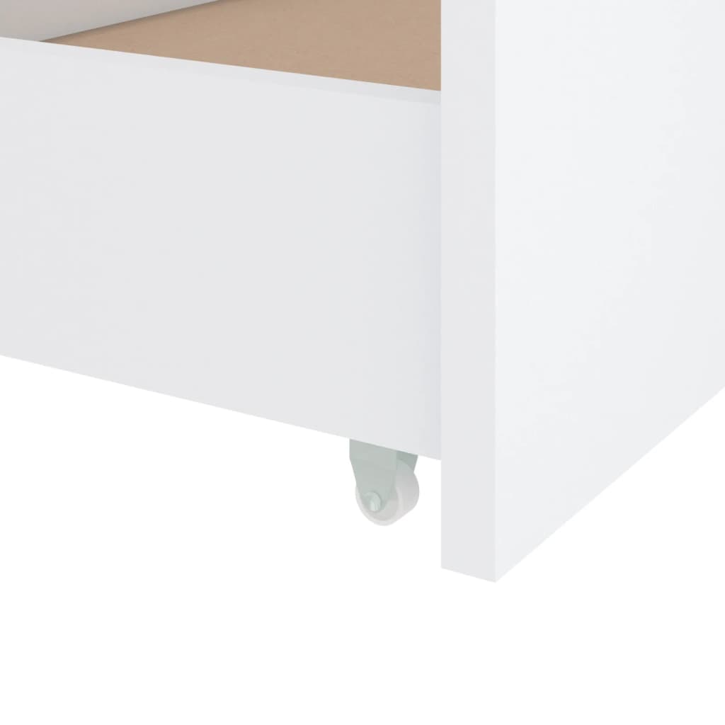 Vidaxl Struttura Letto con Cassetti, Bianca, Legno di Pino, 90 X 200 Cm
