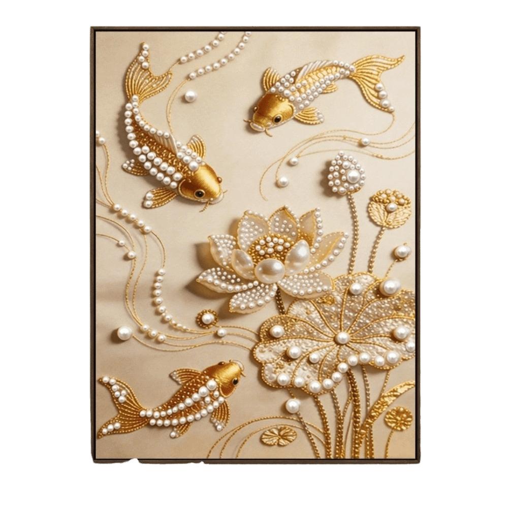 Flower Pearl Beads Painting Sea Decorative Painting DIY Painting Material Pack Wall Decor