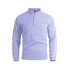 Men's Waffle Knit Long Sleeve Henley Collar Polo Shirts Stand Collar Half Button Casual Pullover Tops Spring Autumn Outdoor Polos
