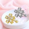 Four-Leaf Clover Snowflake Cartilage Stud Earrings