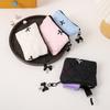 Cute Bow Embroidered Small Cosmetic Lipstick Earphones Data Cable Portable Storage Bag Coin Purse Pouch Make Up Bags Organizer