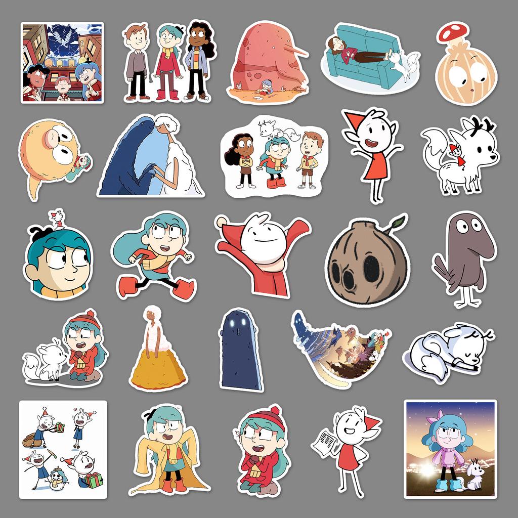 50 Cartoon Animation Personalized DIY Children's Gourmet Card Decorative Scooter Car Mobile Phone Creative Stickers
