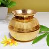 India Diamond Cut Brass Lota for Puja | Brass Kalash, 1000ml, 1 Piece (5.5 Inch - Gold)
