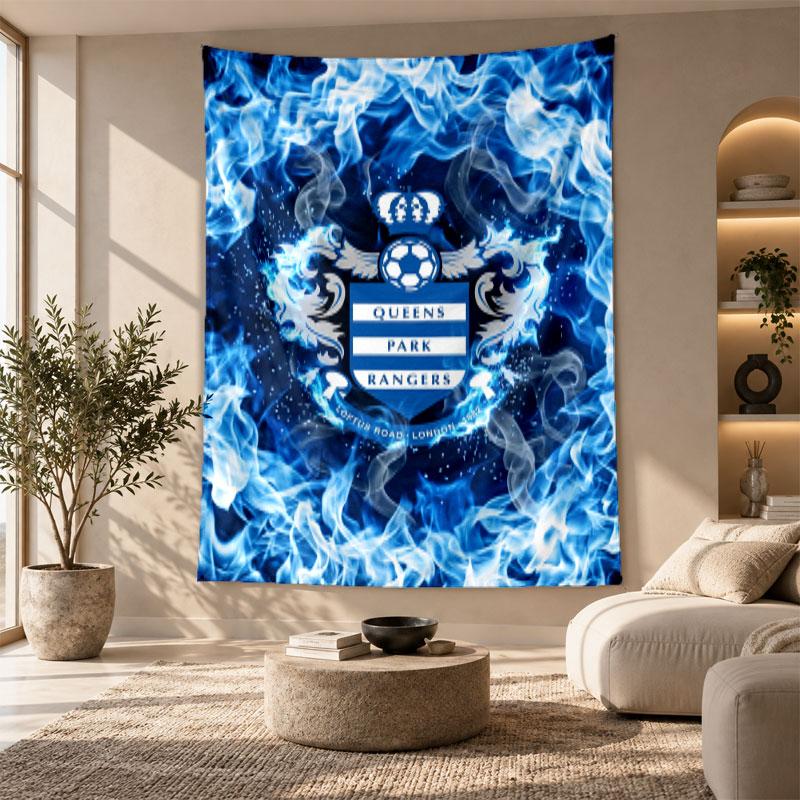 Decorative Tapestry,Queens Park Rangers Football Printed Wall Art, Lightweight Wall Hanging For Bedroom Background