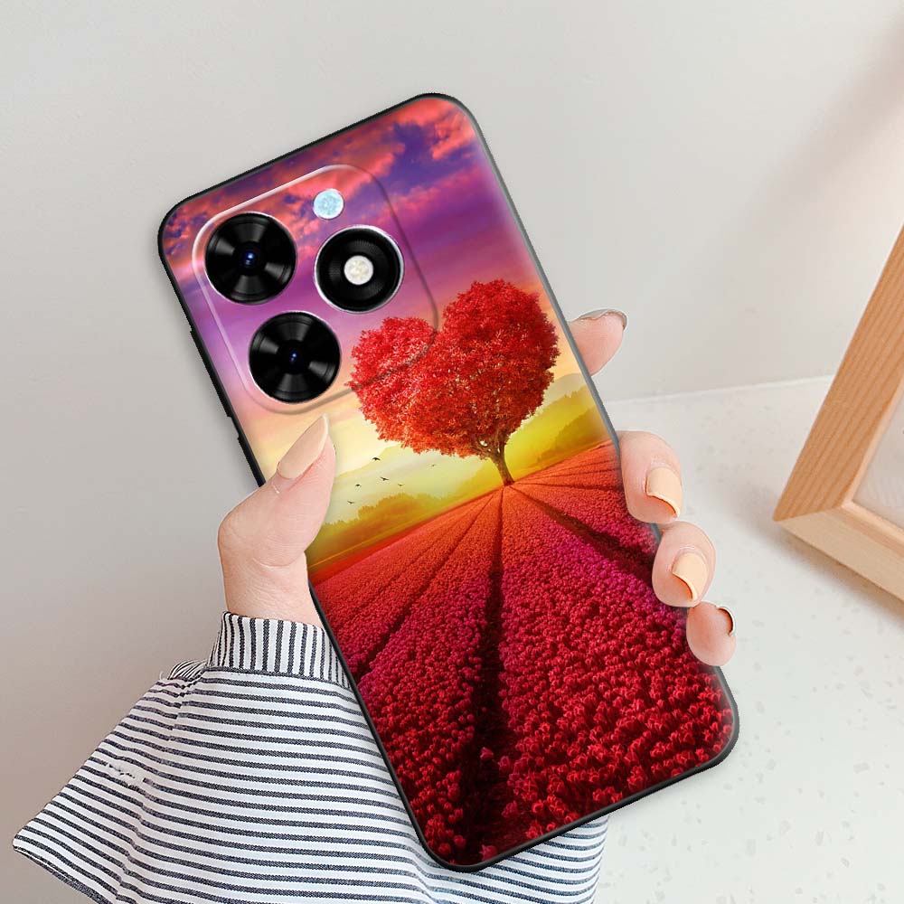 For Tecno Spark GO 2024 Case For Spark GO 2023 Cover Black Edge Soft Silicone Phone Cases For Spark GO 2022 Shell Bumper Funda