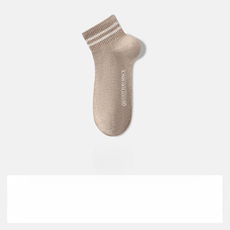 Men's Pure Cotton Boat Socks, Cotton Spring and Summer Thin Sweat-absorbing and Odor-proof Short Socks, Student Sports Socks