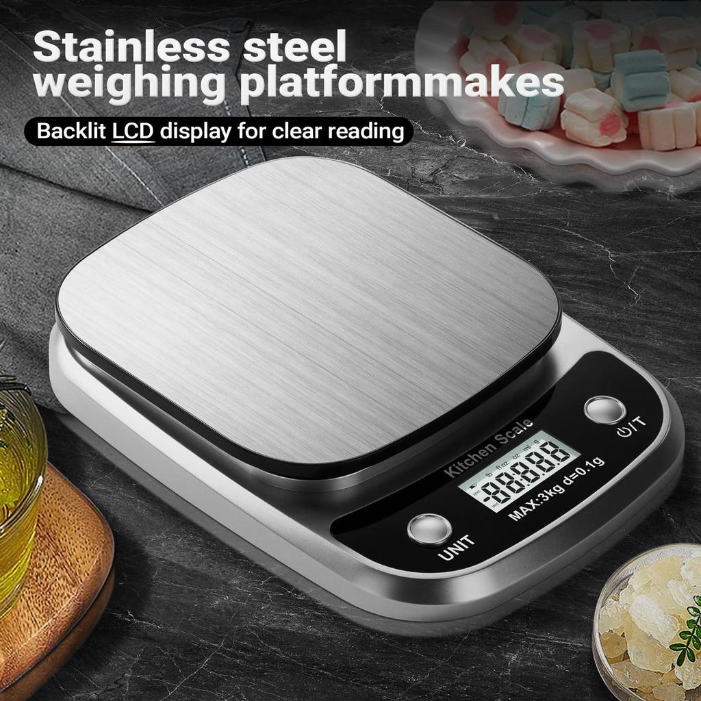 Household Stainless Steel Kitchen Scale, 10kg Capacity, Ideal for Baking and Food Preparation