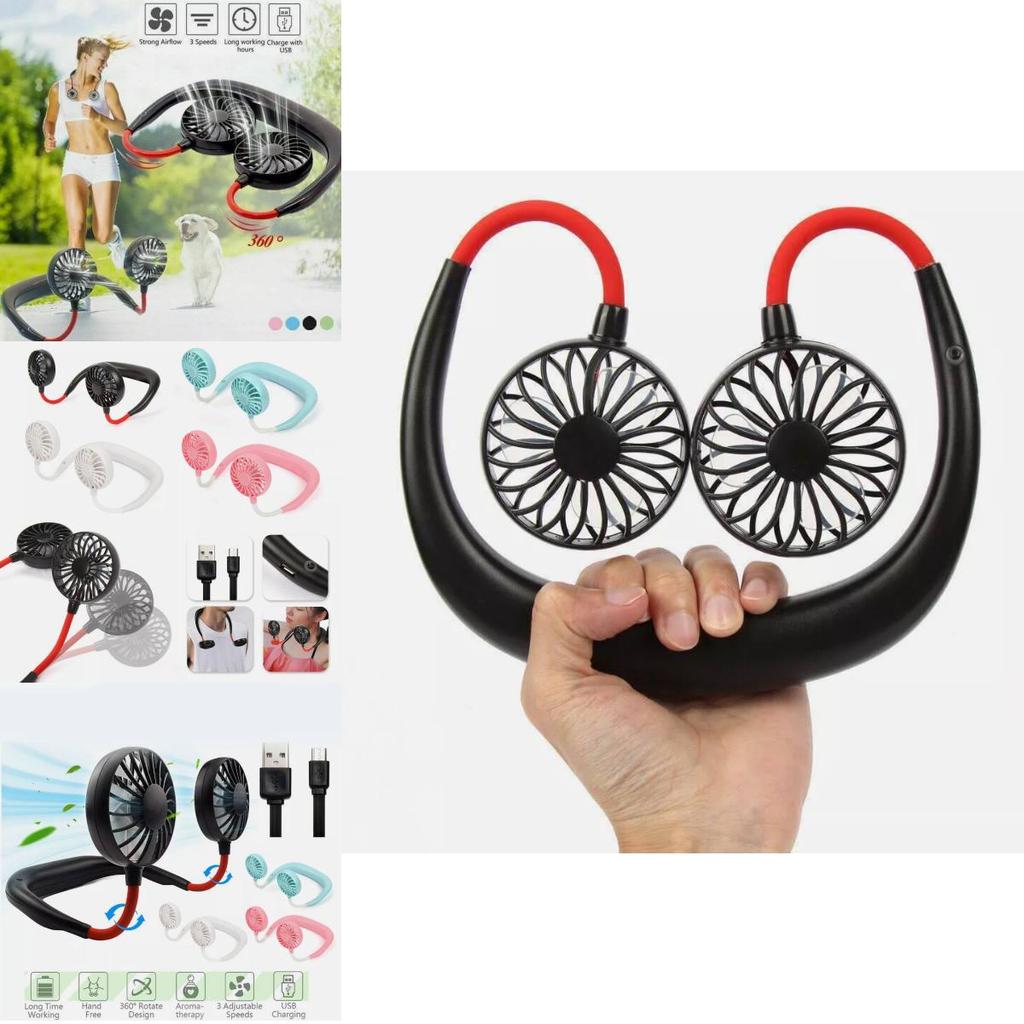 Portable Neck Fan Usb Rechargeable Mini Fan Lightweight Hands-free Design For Hot Days