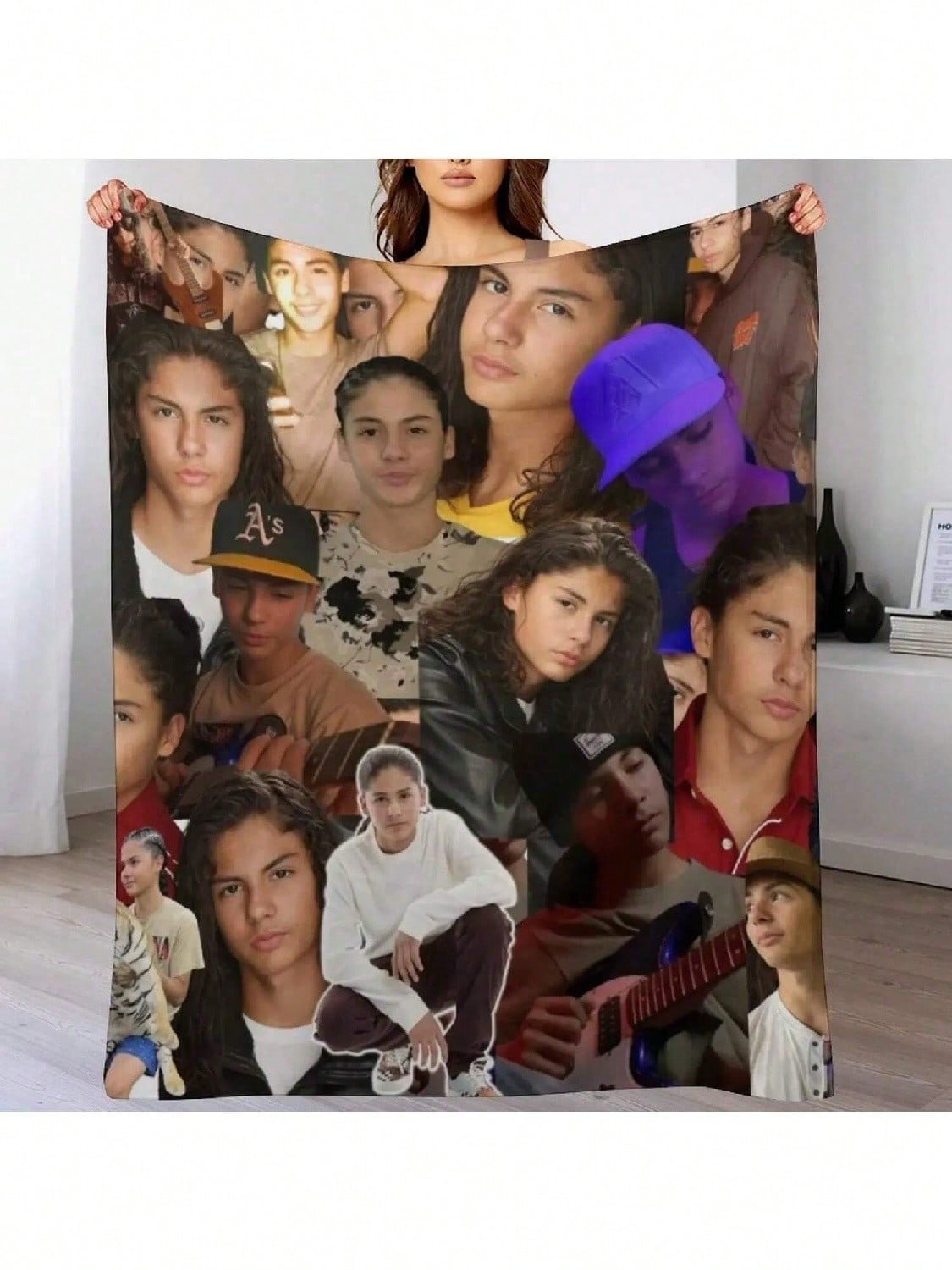 New Miguel Cazarez Mora Seamless Collage Throw Blanket Cute  S Blankets For Sofas Flannel Blankets 75X95CM