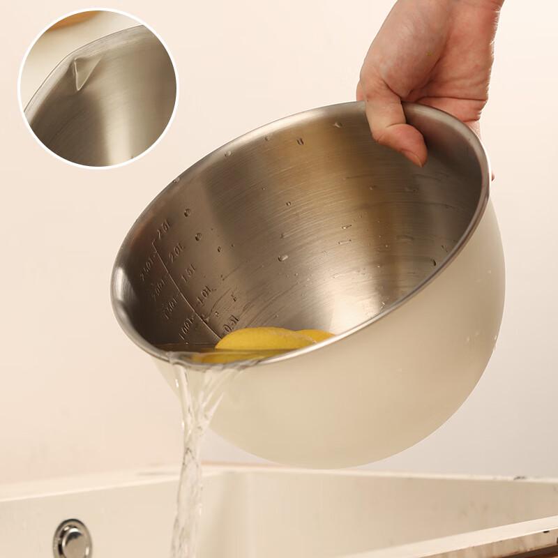 European Style 304 Stainless Steel Mixing Bowl 24CM No Lid