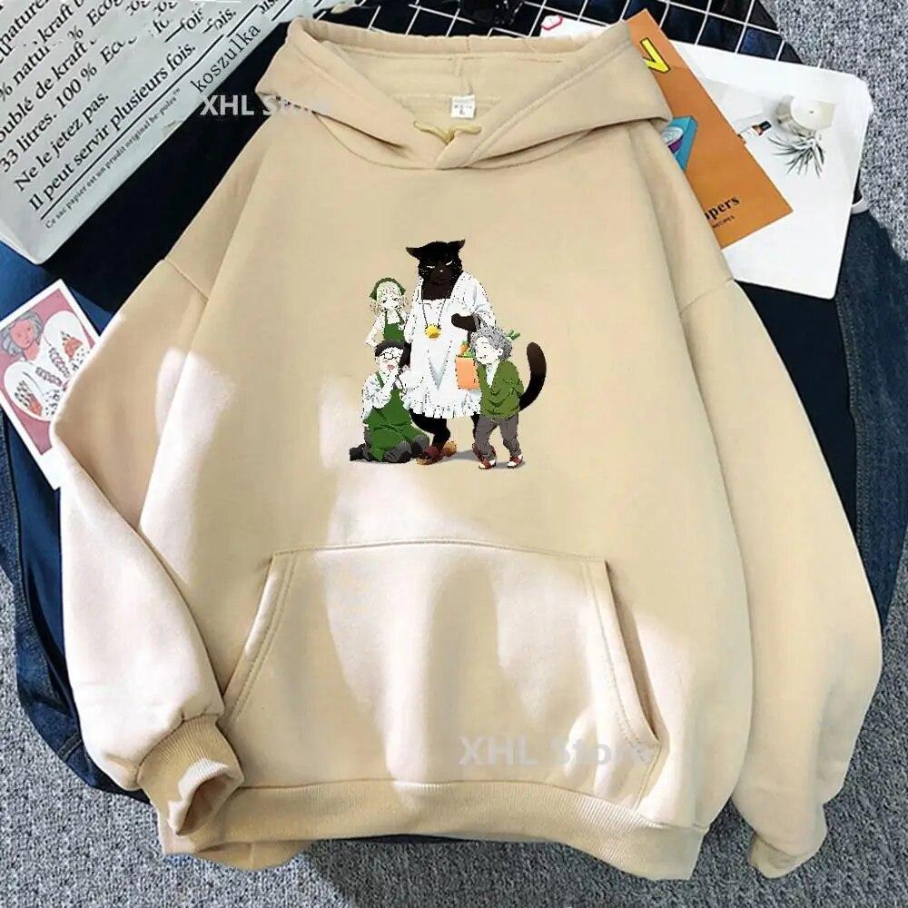 

The Masterful Cat Is Depressed Again Today Hoodie Women Aesthetic Kawaii Saku Yukichi Hoodies Anime Pullovers Casual Tops