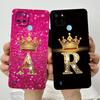For Realme C21Y C25Y Phone Case Crown Letters Soft Liquid Silicone Protective Back Cover For Realme C21 C15 C 21 C 25 Y Fundas