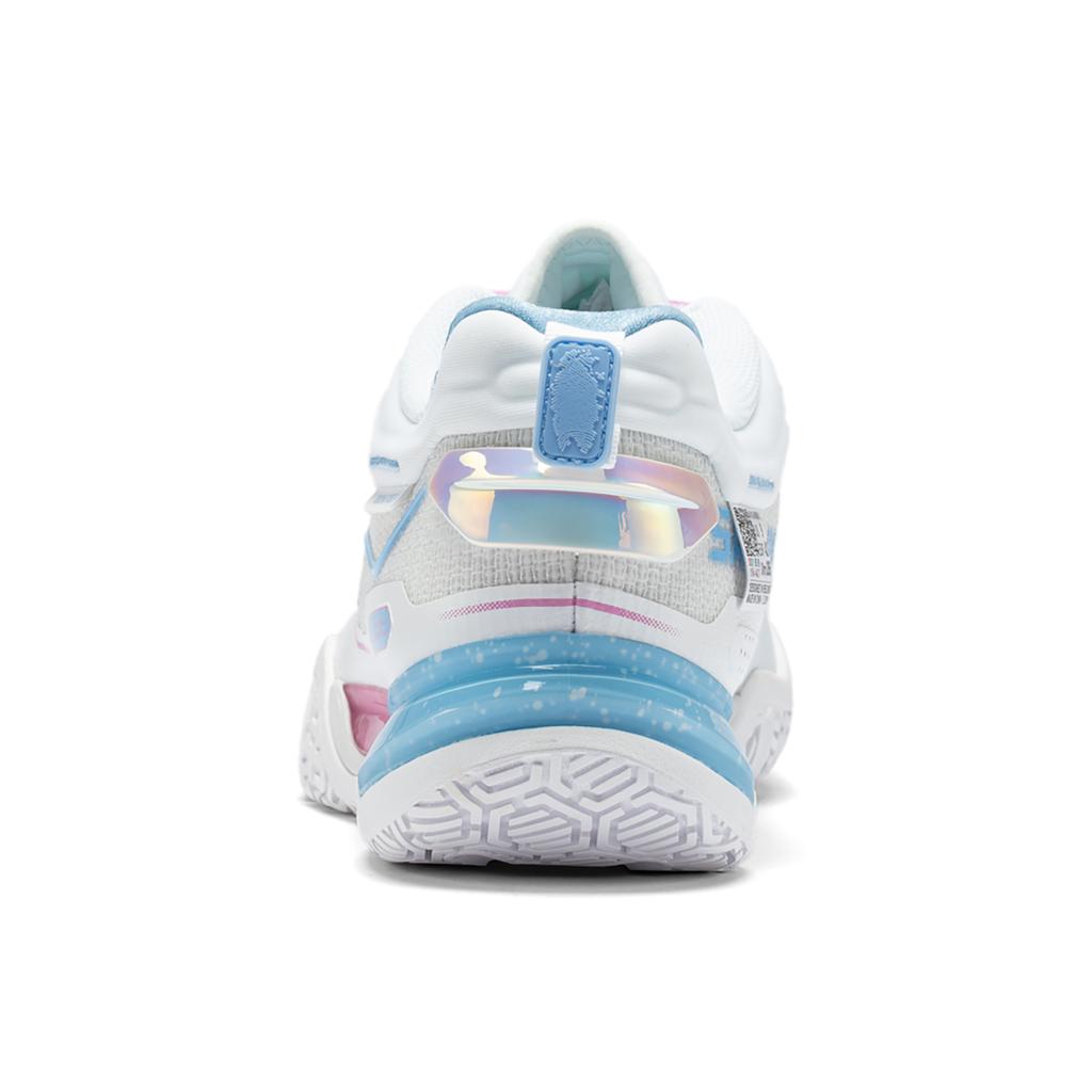 Li Ning Slip Resistant, Abrasion Resistant, Breathable, Support, Balance Low top Badminton Shoes Unisex White AYAV001-1