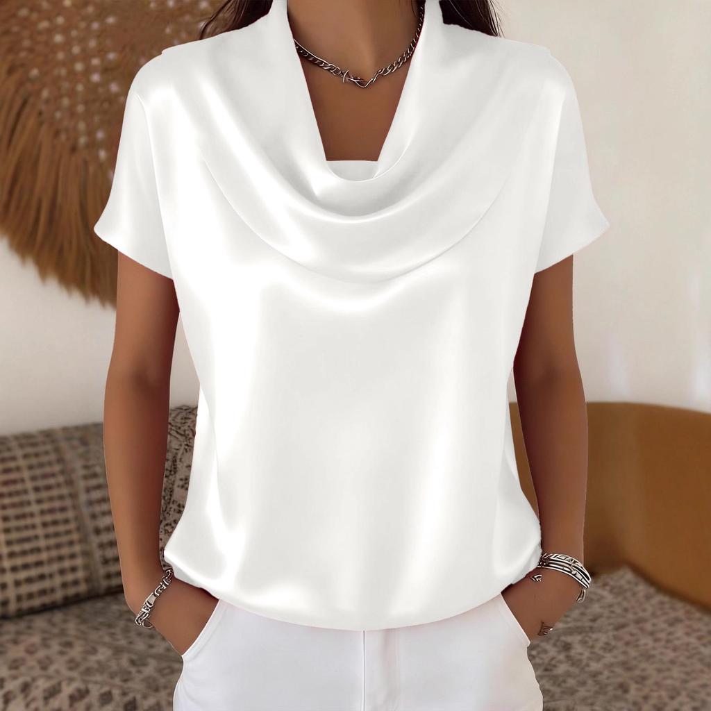 Women's 2025 Batwing Sleeve Draped Casual Top